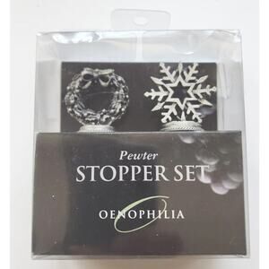 Oenophilia Pewter Stopper Set Christmas New In Package U182
